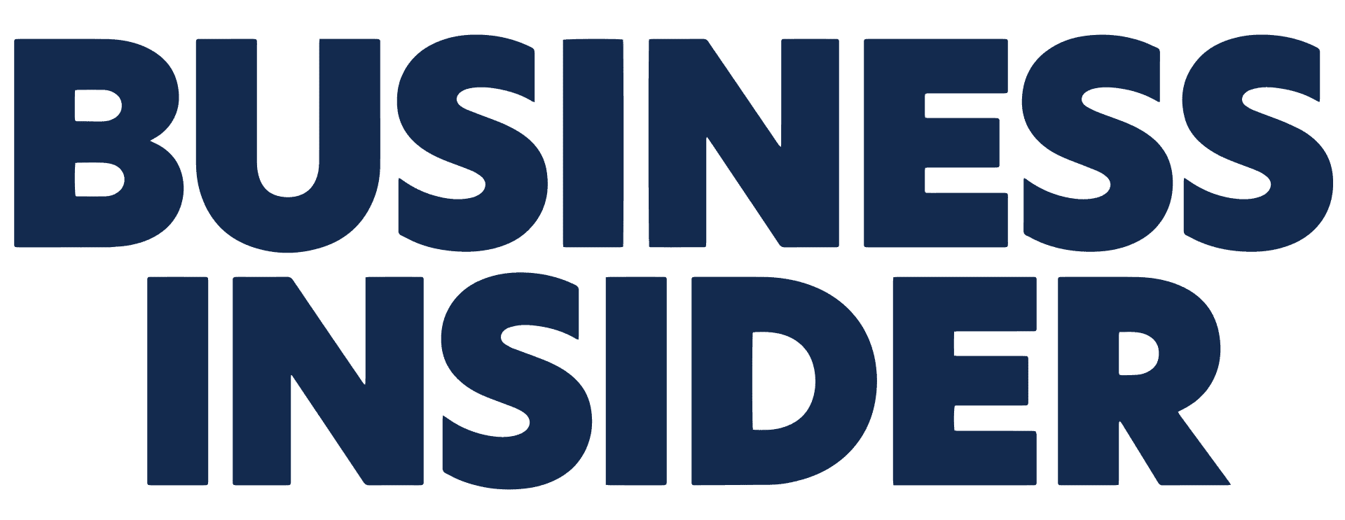 Blue silhouette of the Business Insider logo with two horizontal lines.